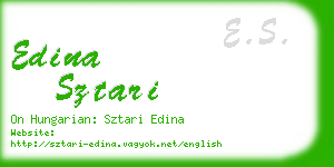 edina sztari business card